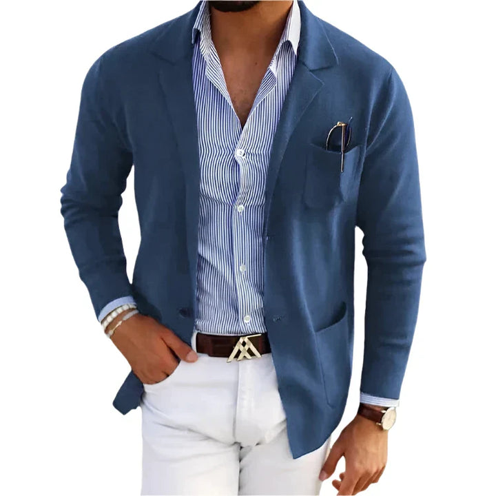 Seddar Klassieke Herenblazer – Slim Fit Blazer met Casual Zakken en Omslagkraag