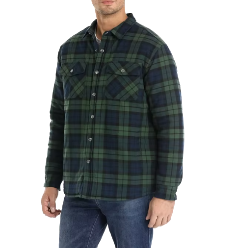 Geruite Herenjas met Voering – Warme Overshirt Jas met Ruitpatroon en Ritssluiting