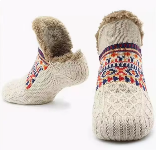 Arjen Noorse Pantoffels – Gebreide herenpantoffels met warme voering en stevige zool