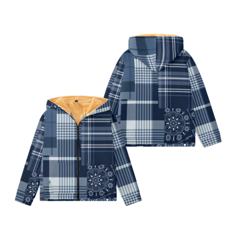 Matthijs Bohemian Hoodie – Bruine herenhoodie met unieke patronen en warme voering