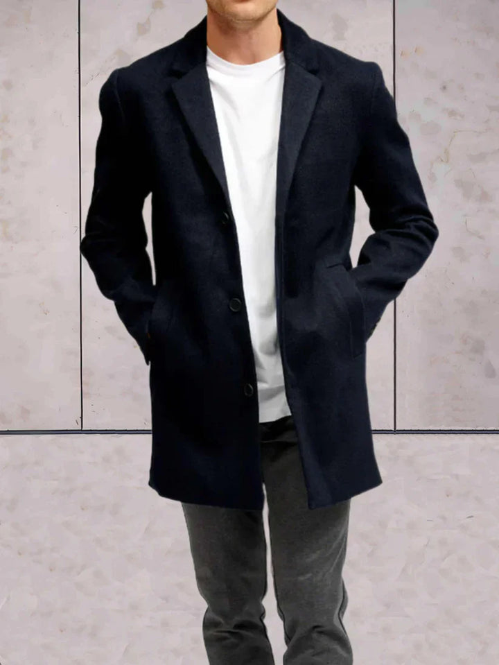 Elric Jas – Heren Jas met Hoge Kraag en Praktische Details