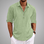 Louis – Chemise ample à manches longues avec col boutonné