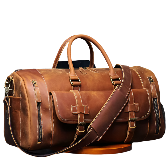 Marius – Donkerbruine Leren Reistas met Tijdloze Klasse