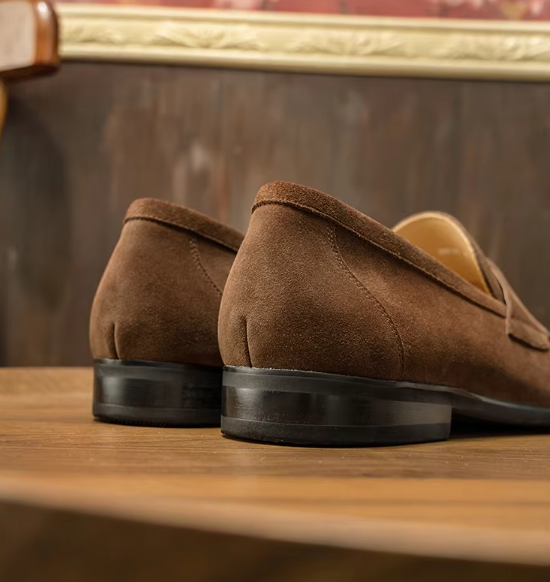 Renzo Leren Loafers – Luxe Suède Hereninstappers met Tijdloos Design