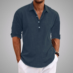 Louis – Chemise ample à manches longues avec col boutonné