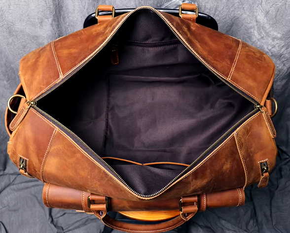 Marius – Donkerbruine Leren Reistas met Tijdloze Klasse