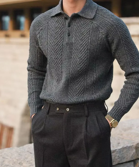 Alban Herentrui – Warme Comfortabele Gebreide Trui voor de Winter