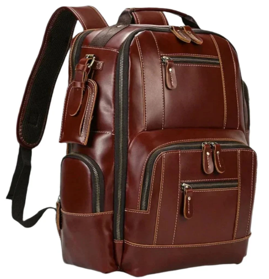 Aurel Rugzak – Stijlvolle Duurzame Leren Rugtas voor Dagelijks Gebruik