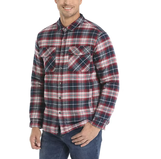 Geruite Herenjas met Voering – Warme Overshirt Jas met Ruitpatroon en Ritssluiting
