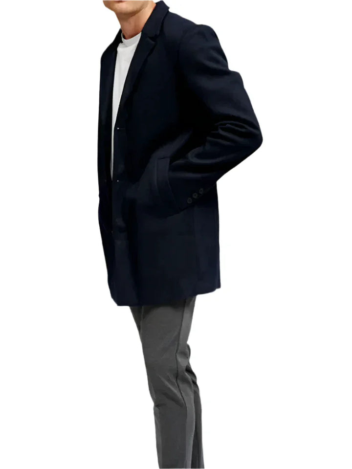 Elric Jas – Heren Jas met Hoge Kraag en Praktische Details