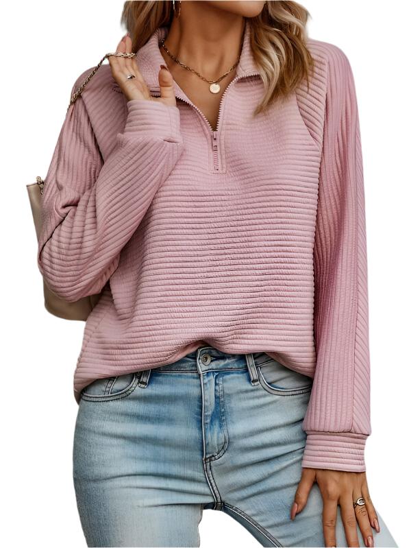 Gracelyn – Elegante V-hals Trui met Ritsdetail