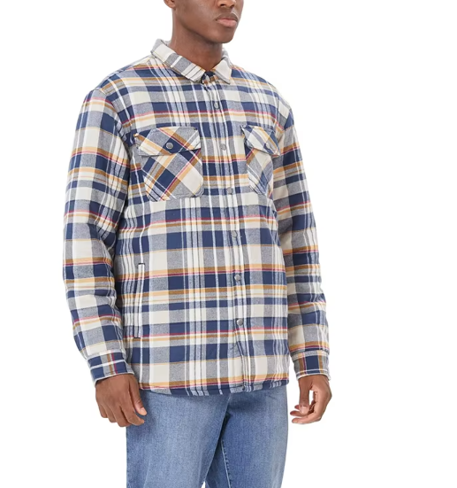 Geruite Herenjas met Voering – Warme Overshirt Jas met Ruitpatroon en Ritssluiting