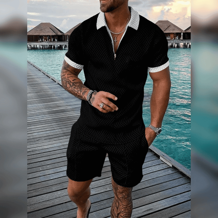 Braidy Heren Zomerset – Stijlvolle Set met T-shirt en Shorts in Comfortabele Pasvorm