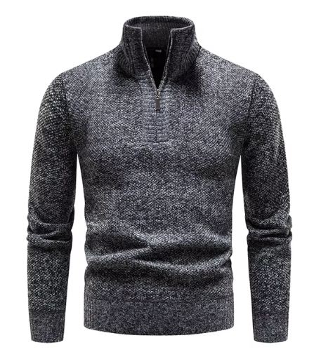 Caius Trui – Stijlvolle Comfortabele Heren Trui met Halve Rits