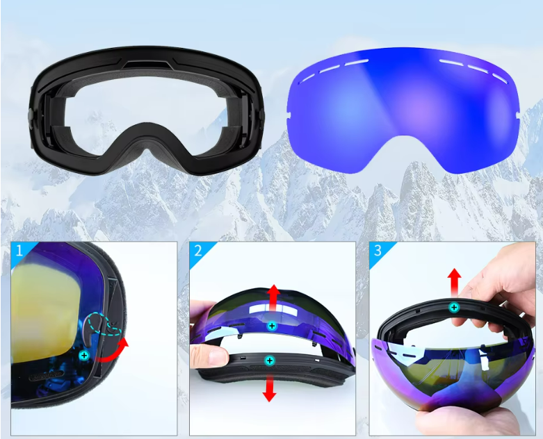 Silvano Ski Goggles – Anti-Condens Skibril met UV-Bescherming