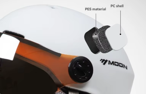 Moderne Severus Skihelm met Geïntegreerd Vizier