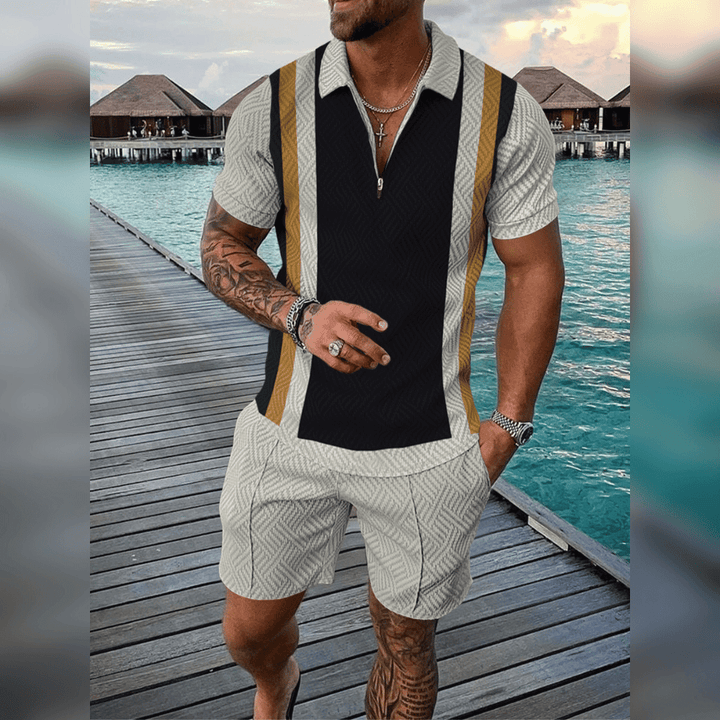 Braidy Heren Zomerset – Stijlvolle Set met T-shirt en Shorts in Comfortabele Pasvorm