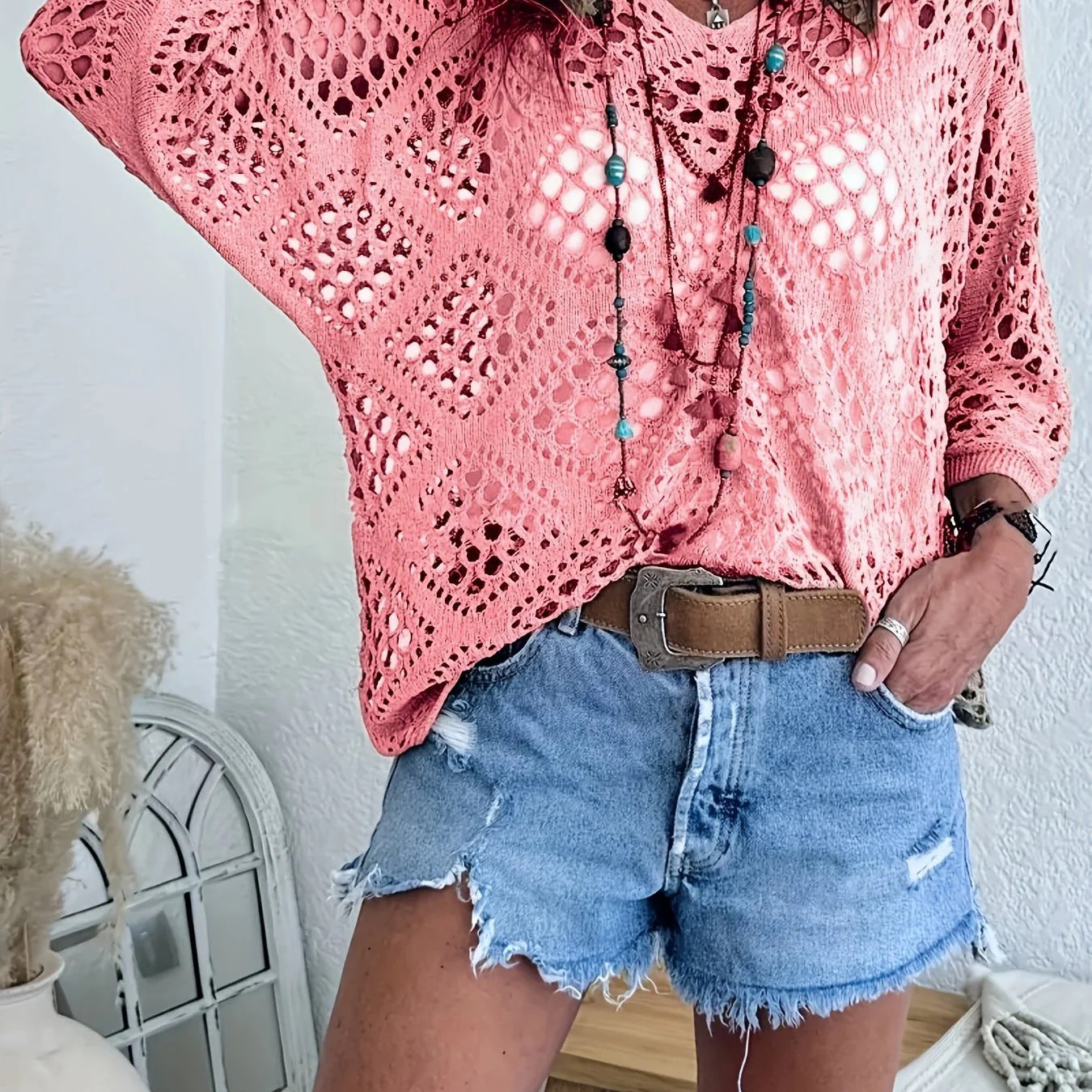 Alméa | Tunique Crochet Ajourée à Col V