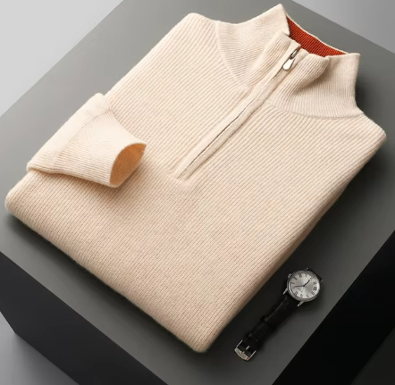 Calvero Trui – Tijdloze Halve-Rits Trui voor Stijlvolle Comfort