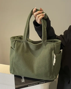 Éloïse | Sac cabas côtelé avec détail cordon