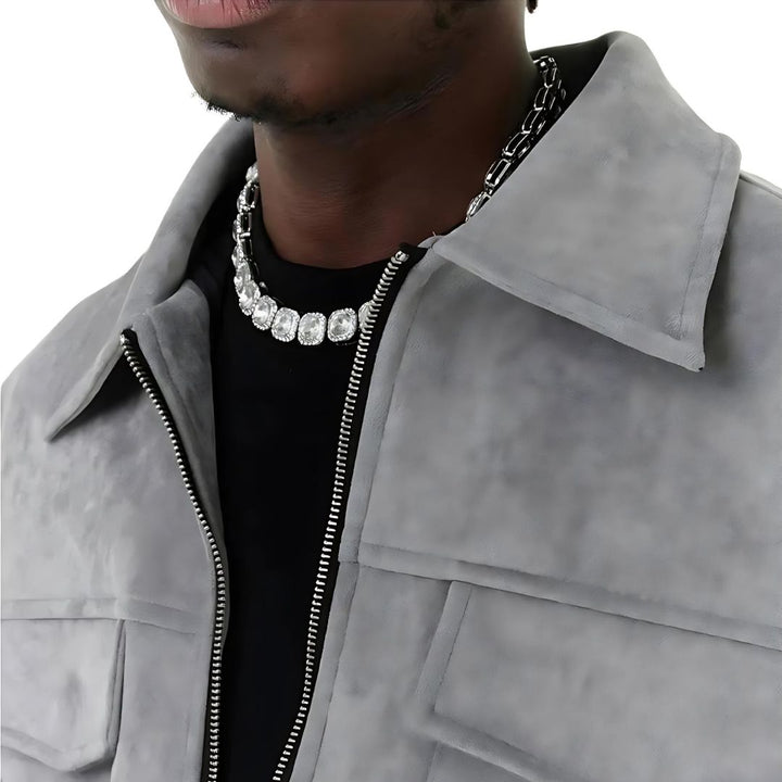 Luxe Suède Jas met Vintage Touch – Retro Stijl, Moderne Klasse