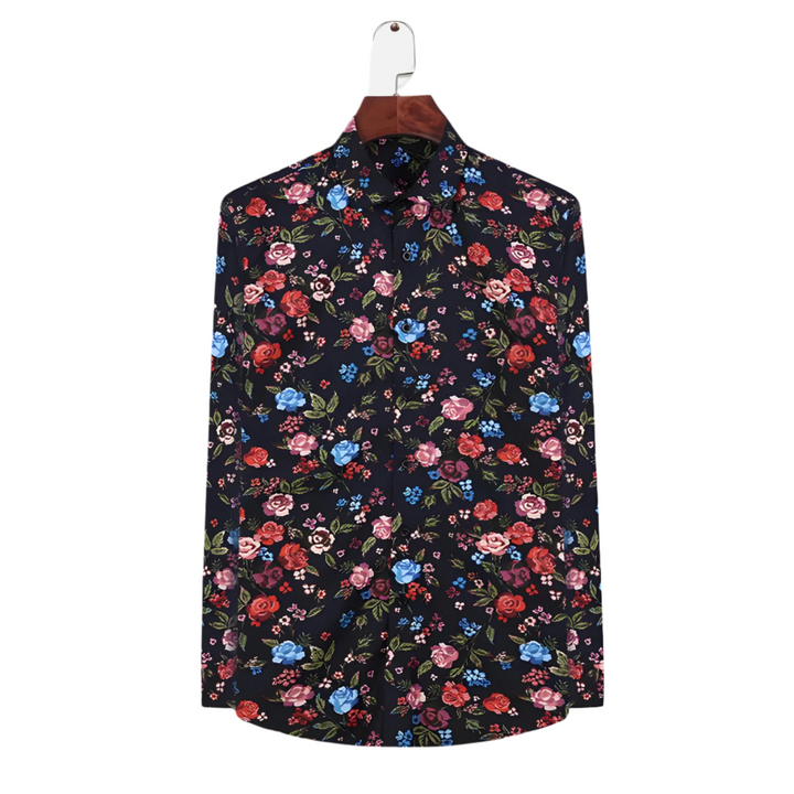 Ishai™ Trouwblouse – Stijlvolle Bloemenblouse voor Heren met Elegante Bruiloftslook