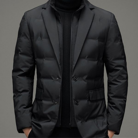 Heren Blazer Donsjas – Elegante Winterjas met Slank Silhouet