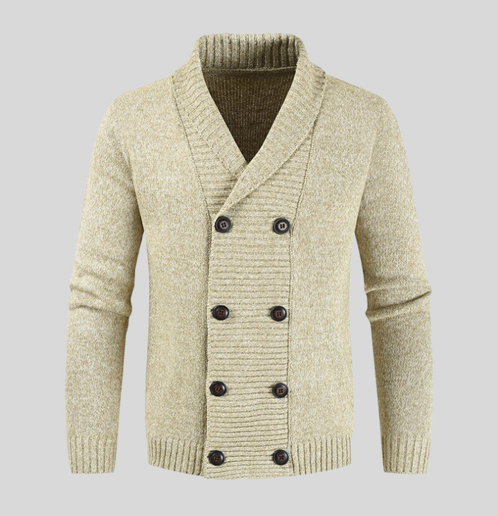 Harrison Schouderkraag Cardigan – Klassieke Warmte in Moderne Stijl
