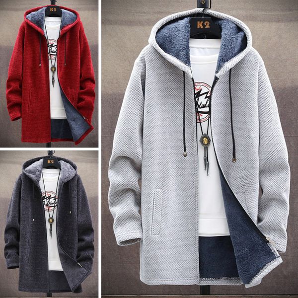 Marineblauwe Herenjas – Casual Jas met Zachte Voering en Capuchon