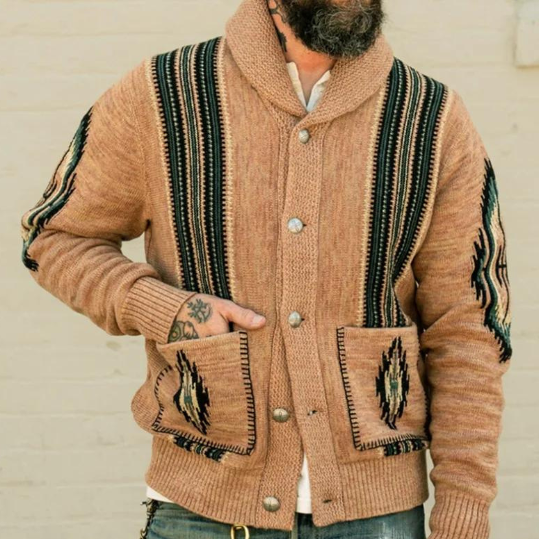 Quinn – Retro Gebreide Lente Vest Voor Heren Met Vintage Flair