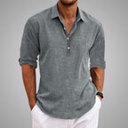 Louis – Chemise ample à manches longues avec col boutonné