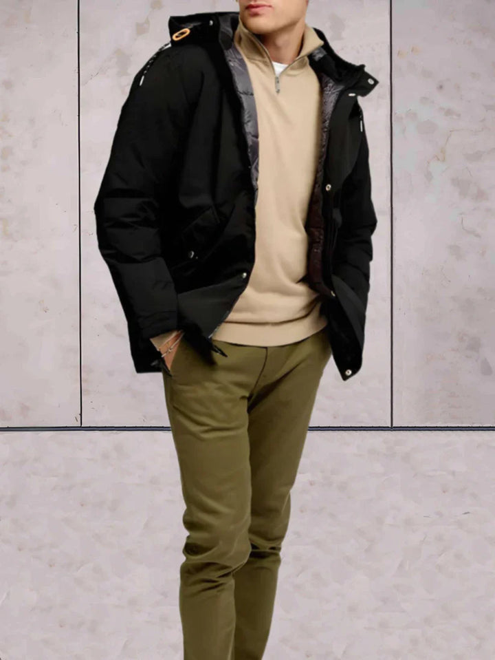 Eldric Jas – Heren Tussenjas met Tijdloze Stijl en Comfort