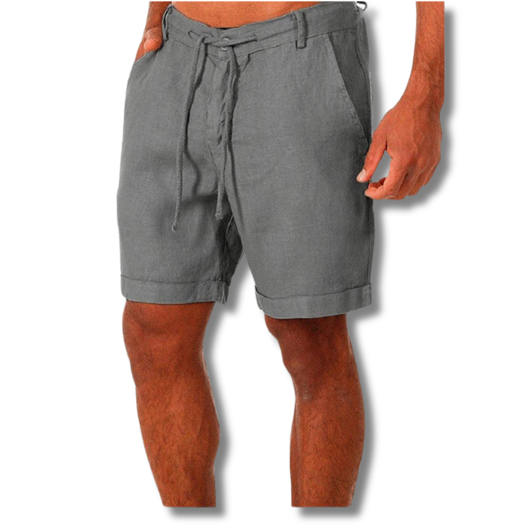 Marius linnen korte broek voor mannen – lichtgewicht zomershort met ademend comfort en tijdloos design