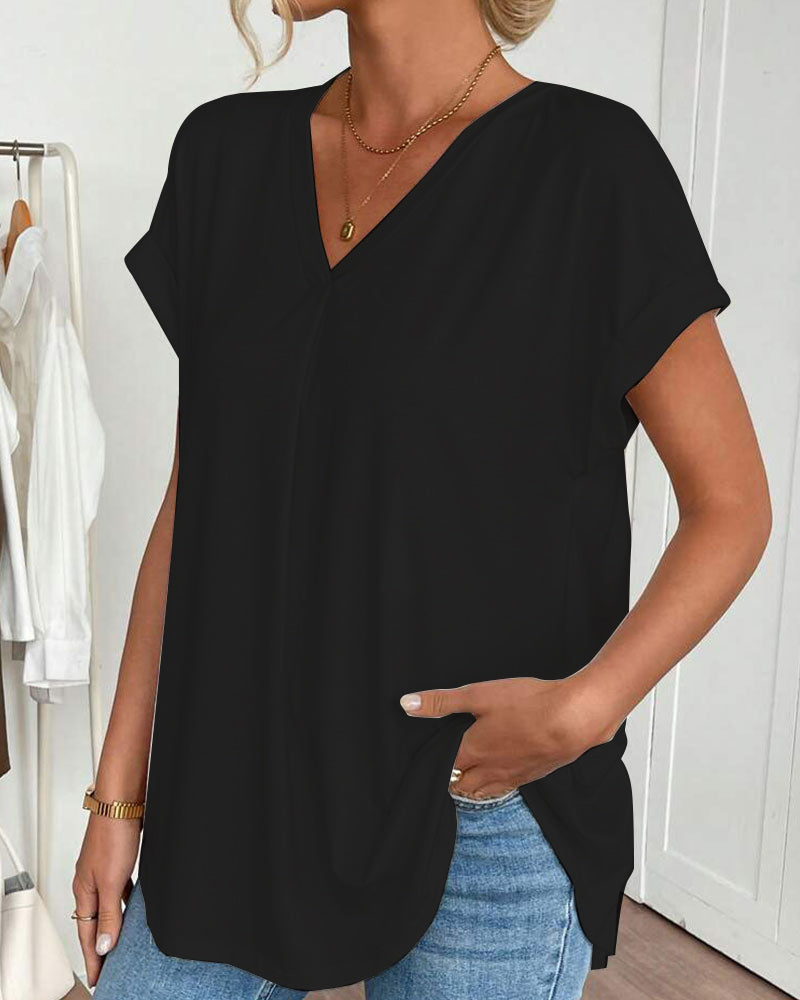 Elira | T-shirt Fluide à Col V
