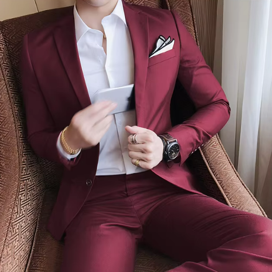 Elric Pak – Modern Slim-Fit Herenpak met Tijdloze Elegantie