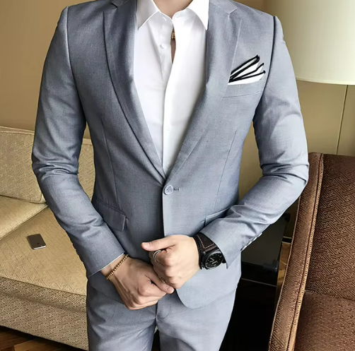 Elric Pak – Modern Slim-Fit Herenpak met Tijdloze Elegantie