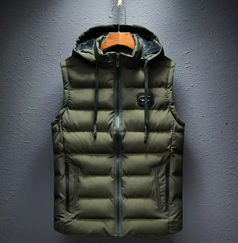 Eliron Herenbodywarmer – Sportieve Gewatteerde Bodywarmer met Capuchon en Ritszakken