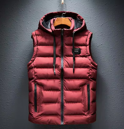 Eliron Herenbodywarmer – Sportieve Gewatteerde Bodywarmer met Capuchon en Ritszakken