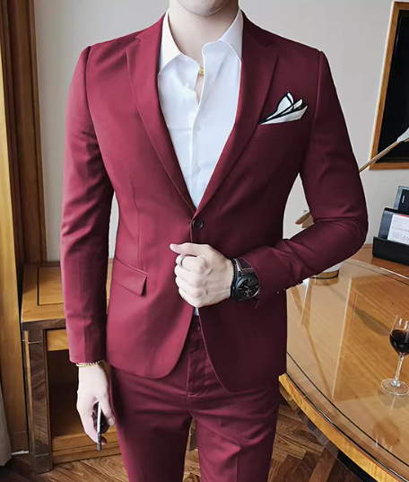 Elric Pak – Modern Slim-Fit Herenpak met Tijdloze Elegantie