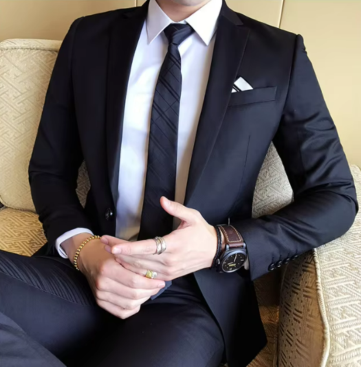 Elric Pak – Modern Slim-Fit Herenpak met Tijdloze Elegantie