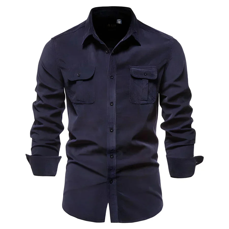 Ovado Slim Corduroy Shirt – Slanke Pasvorm, Tijdloze Klasse