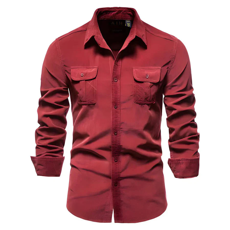 Ovado Slim Corduroy Shirt – Slanke Pasvorm, Tijdloze Klasse