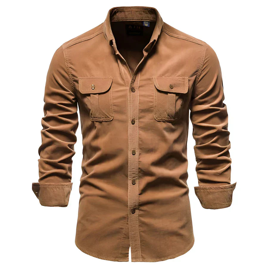 Ovado Slim Corduroy Shirt – Slanke Pasvorm, Tijdloze Klasse