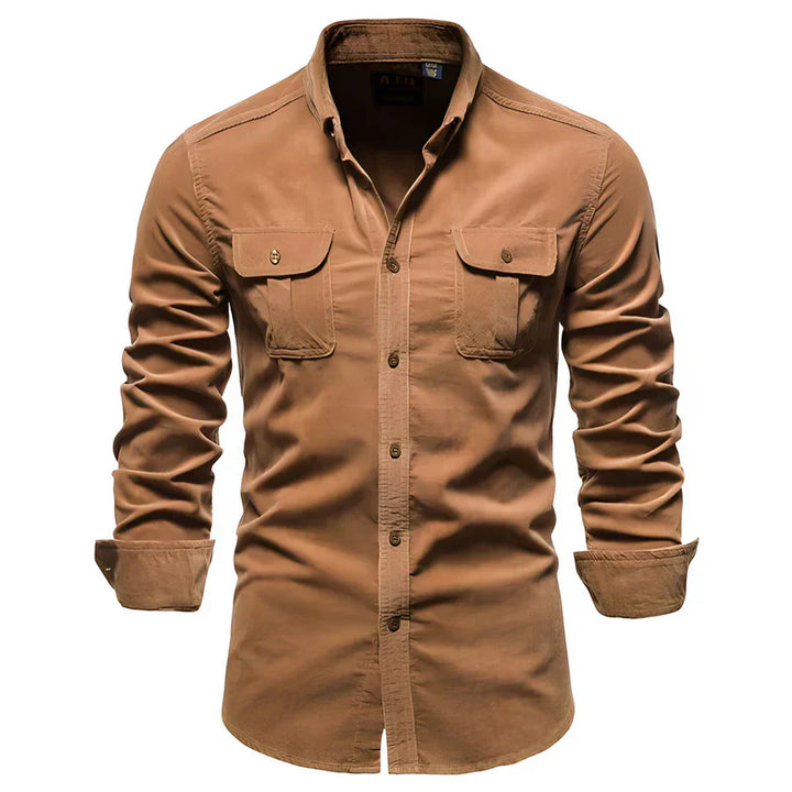 Ovado Slim Corduroy Shirt – Slanke Pasvorm, Tijdloze Klasse