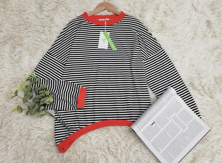 Serenya Gestreepte Trui – Zachte Damestrui met Ademend Materiaal en Tijdloze Look