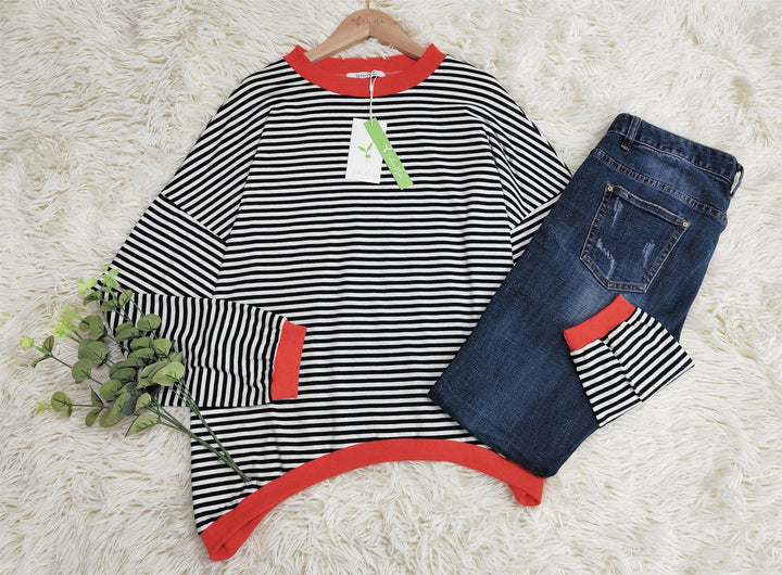 Serenya Gestreepte Trui – Zachte Damestrui met Ademend Materiaal en Tijdloze Look