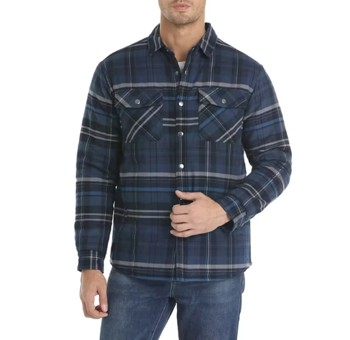 Geruite Herenjas met Voering – Warme Overshirt Jas met Ruitpatroon en Ritssluiting