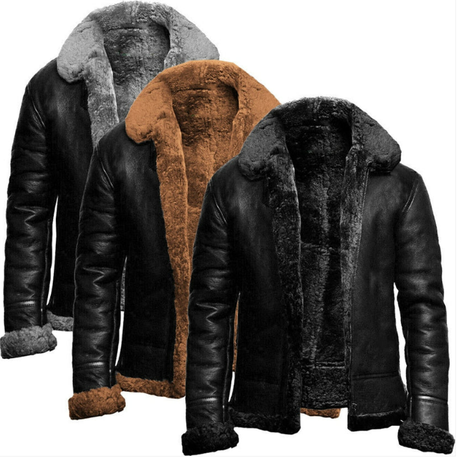 Dirk – Shearling Gevoerde Leren Jas met Tijdloze Klasse