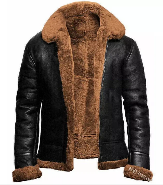 Dirk – Shearling Gevoerde Leren Jas met Tijdloze Klasse