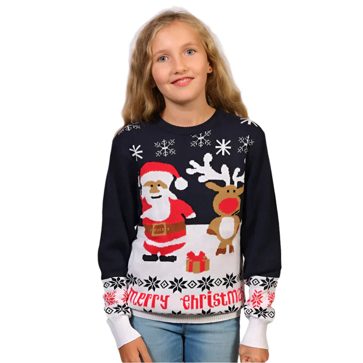 Alouette Sweater – Kindertrui met Feestelijk Design en Comfortabele Pasvorm